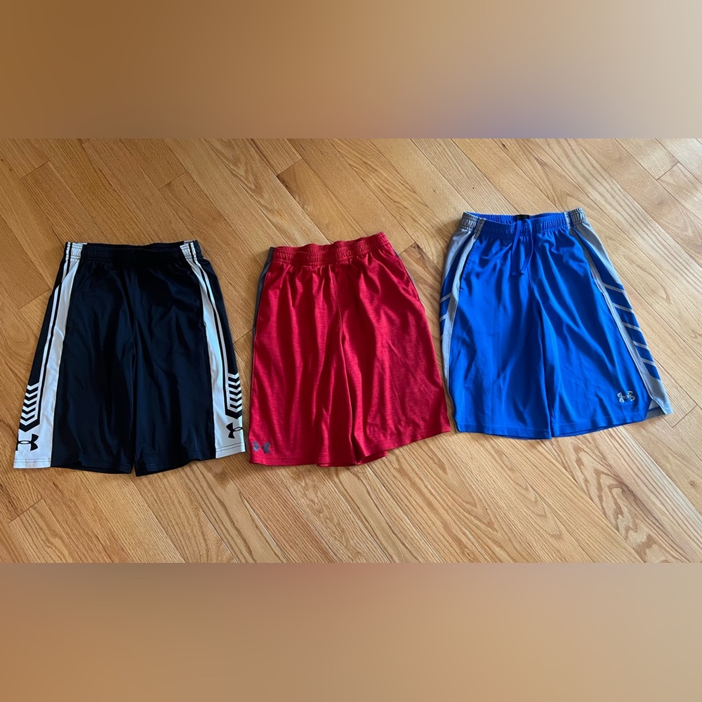 Under Armour Kids' Shorts - Red, Black, Blue